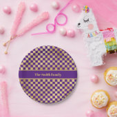 Bord van Paars Gold Checkered Paper (Feest)