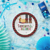 Bord van pannenkoeken en pyjama's met kerstfeest - (Feest)