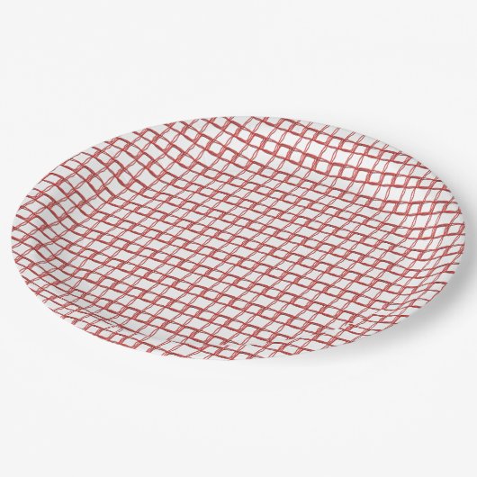 Bord van papier - geweven rode vezels (Gekanteld)