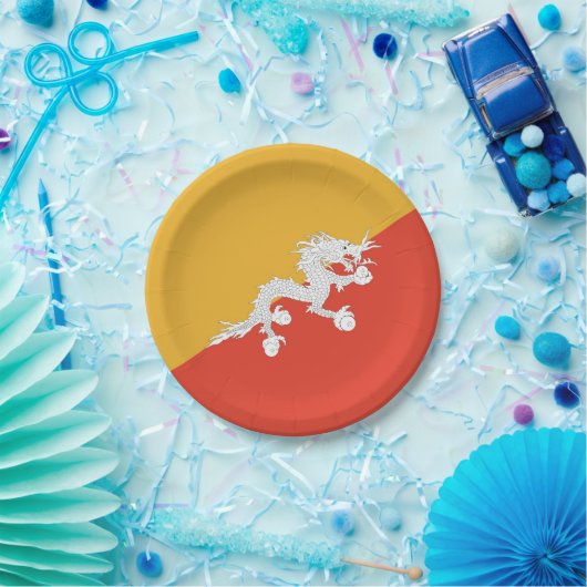 Bord van patriottisch papier met vlag van Bhutan (Feest)