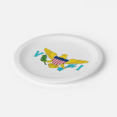 Bord van patriottisch papier met vlag van de Maagd (Gekanteld)