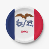 Bord van patriottisch papier met vlag van Iowa (Voorkant)