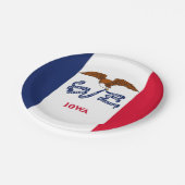 Bord van patriottisch papier met vlag van Iowa (Gekanteld)