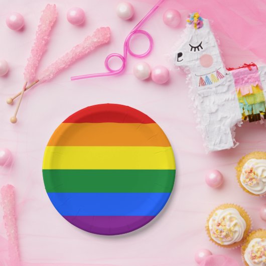 Bord van patriottisch papier met vlag van LGBT (Feest)