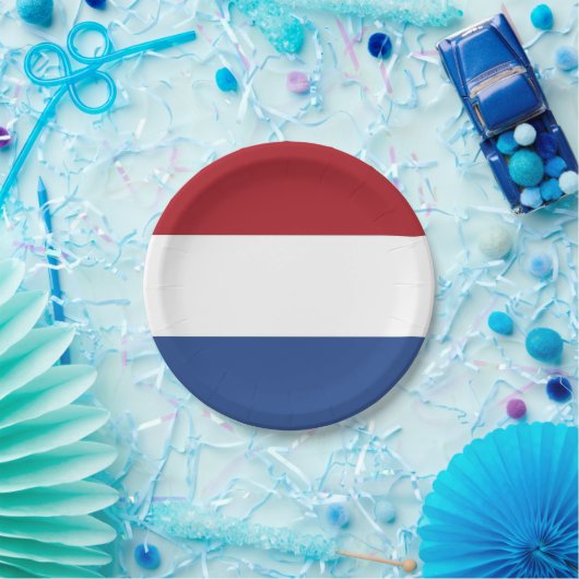 Bord van patriottisch papier met vlag van Nederlan (Feest)