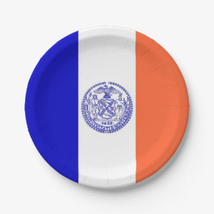 Bord van patriottisch papier met vlag van New York
