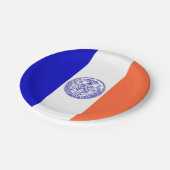 Bord van patriottisch papier met vlag van New York (Gekanteld)