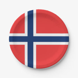 Bord van patriottisch papier met vlag van Noorwege