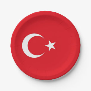 Bord van patriottisch papier met vlag van Turkije