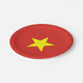 Bord van patriottisch papier met vlag van Vietnam (Gekanteld)