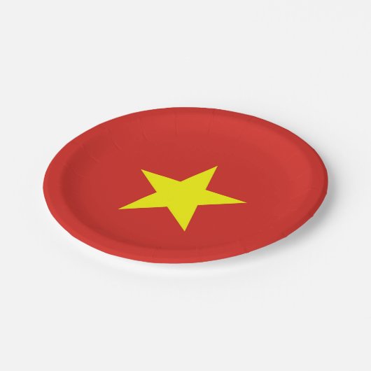 Bord van patriottisch papier met vlag van Vietnam (Gekanteld)