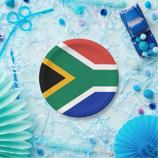 Bord van patriottisch papier met vlag van Zuid-Afr (Feest)
