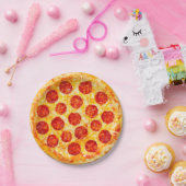 bord van pepperoni pizzapapier voor dat pizzafeest (Feest)