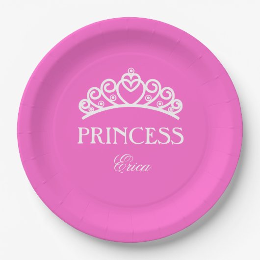 Bord van prinses met naam (Voorkant)