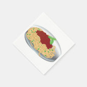 Bord van spaghetti papieren servetten (Hoek)