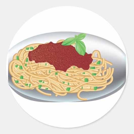 Bord van Stickers van de Spaghetti (Voorkant)