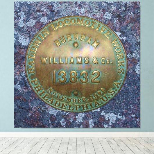 Bord van stoomlocomotievenbouwers canvas afdruk (Insitu (Houten vloer))