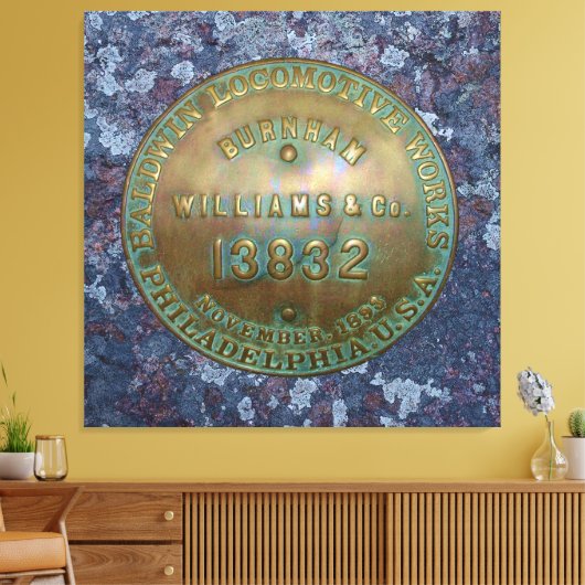 Bord van stoomlocomotievenbouwers canvas afdruk (Insitu (Woonkamer))