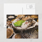 Bord van verse kerstkoekjes feestdagenkaart (Voorkant / Achterkant)