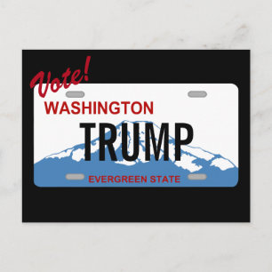 Bord van Washington Trump-douanekaart Briefkaart