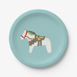 Bord van witte paarden