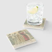 Bord Victoriaans mode Stenen Onderzetter (Zijkant)