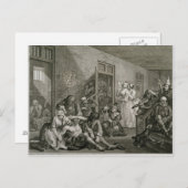 Bord VIII van A Rake's Progress, 1735 Briefkaart (Voorkant / Achterkant)