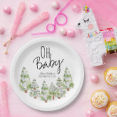 Bord voor babydouchepapier in de winter (Feest)