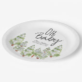 Bord voor babydouchepapier in de winter (Gekanteld)