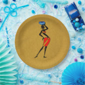 Bord voor damespapier van Afrika (Feest)