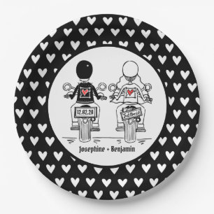 Bord voor gepersonaliseerd biker Wedding Party-voe