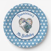 Bord voor gepersonaliseerd Unicorn-hartpapier (Voorkant)