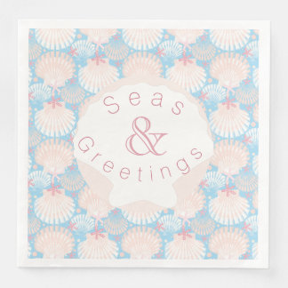 Bord voor kerstblauw kerstpapier voor de kust servet