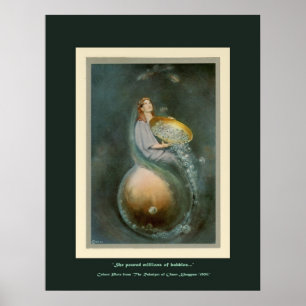 Bord voor kleurenkunst uit de Rubaiyat van Omar Kh Poster