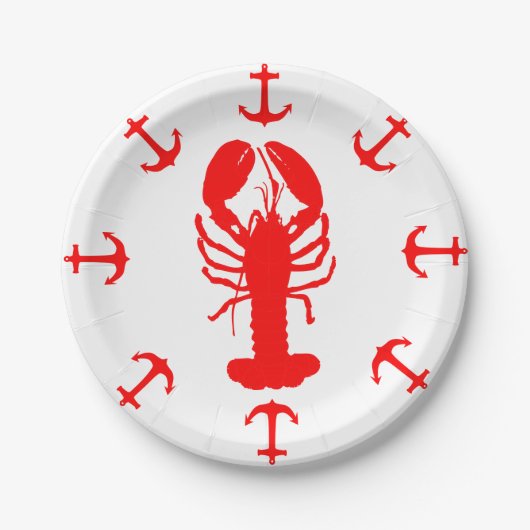 Bord voor kreeft en ankerpapier (Voorkant)
