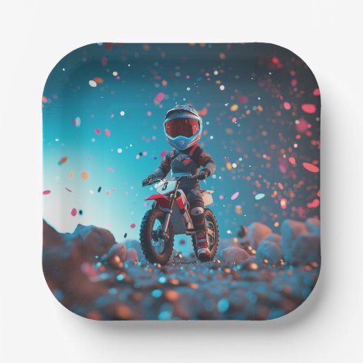 Bord voor motorpapier | Jongens Verjaardagsfeest (Voorkant)