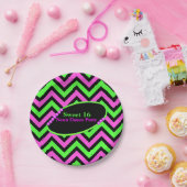 Bord voor Neon Chevron Custom Party-papier (Feest)