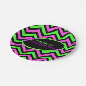 Bord voor Neon Chevron Custom Party-papier (Gekanteld)