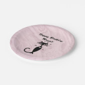 Bord voor roze retroatoomkat op gepersonaliseerd p (Gekanteld)