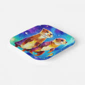 Bord voor ruimteotters kleurig papier (Gebogen)