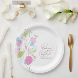 Bord voor verwant bont, bloesems, aangepast papier