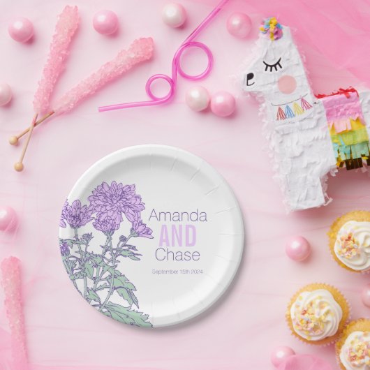 Bord voor weduwschap met chrysanthemum (Feest)