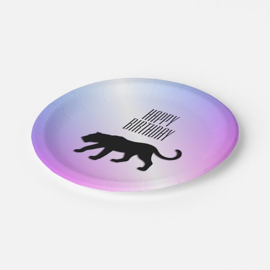 Bord voor zwart Panther Custom Party-papier (Gekanteld)