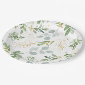 Bord - waterverf - groen en namaakgoud (Gekanteld)