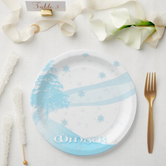 Bord winterthemapapier (Huwelijk)