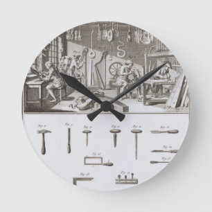 Bord XVIII: De werkplaats van de instrumentenmaker Ronde Klok