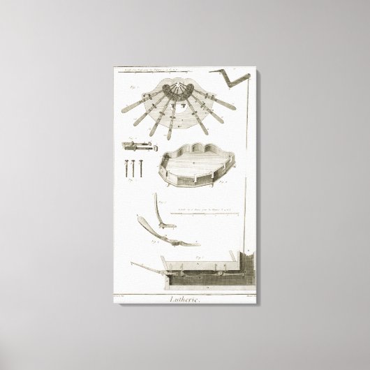 Bord XX: De verspreiding en werking van de pedalen Canvas Afdruk (Voorkant)