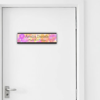 Bord zomerbloem bureau naambordje