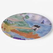 Bord zomerkust en bloemen (Gekanteld)