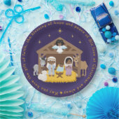 Bord zwart nativiteitsscènepapier (Feest)